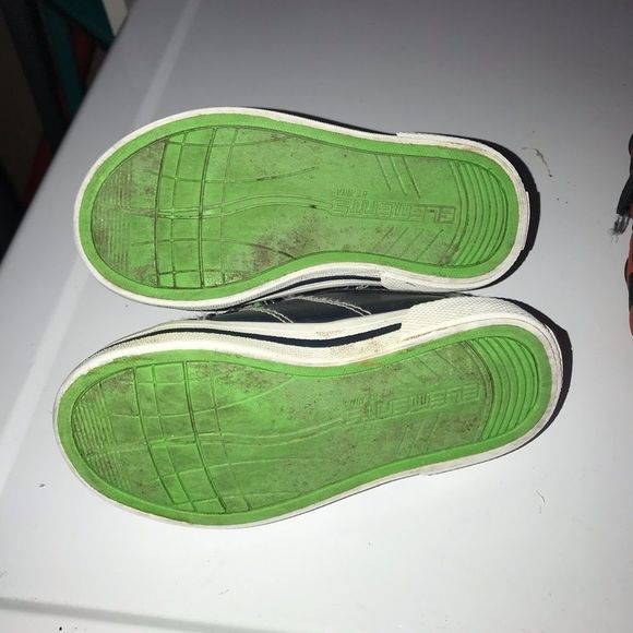 ELEMENTS navy neon green Velcro shoes sneakers size 8 m toddler - Picture 8 of 8